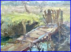 Painting art impressionism vintage landscape wall decor home gift way river