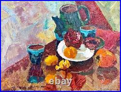 Painting art vintage still life old impressionism wall home decor fruit collect