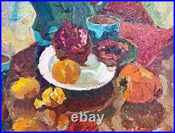 Painting art vintage still life old impressionism wall home decor fruit collect