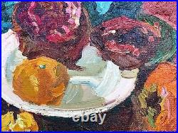 Painting art vintage still life old impressionism wall home decor fruit collect