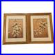 Pair of Vintage Japanese Silk Paintings Birds & Cherry Blossoms Signed Framed