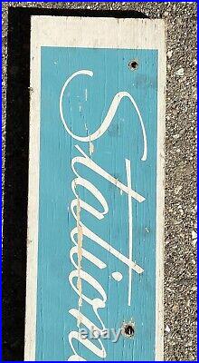 Parker Pen Eversharp Stationery Sign Painted Vintage Wood Advertising Display