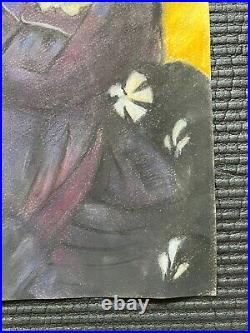 Paul Gauguin painting on paper (Handmade) signed and stamped mixed media vtg