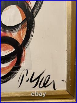 Peter Keil Painting Abstract Signed WithCOA Andy Warhol Large Vintage Frame