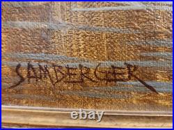 Peter Samberger Signed Original Painting Oil on Canvas 24×20 Vintage Framed