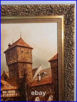 Peter Samberger Signed Original Painting Oil on Canvas 24×20 Vintage Framed Peter Samberger Signed Original Painting Oil on Canvas 24×20 Vintage Framed