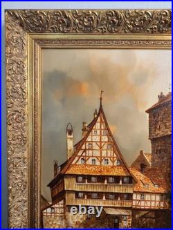 Peter Samberger Signed Original Painting Oil on Canvas 24×20 Vintage Framed Peter Samberger Signed Original Painting Oil on Canvas 24×20 Vintage Framed