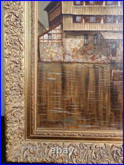 Peter Samberger Signed Original Painting Oil on Canvas 24×20 Vintage Framed Peter Samberger Signed Original Painting Oil on Canvas 24×20 Vintage Framed