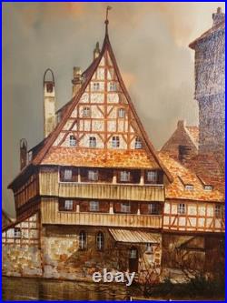 Peter Samberger Signed Original Painting Oil on Canvas 24×20 Vintage Framed Peter Samberger Signed Original Painting Oil on Canvas 24×20 Vintage Framed