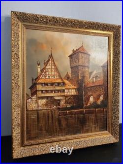 Peter Samberger Signed Original Painting Oil on Canvas 24×20 Vintage Framed Peter Samberger Signed Original Painting Oil on Canvas 24×20 Vintage Framed