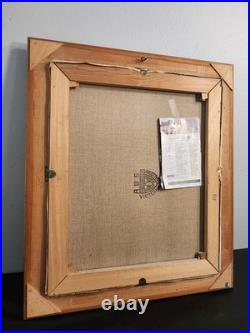 Peter Samberger Signed Original Painting Oil on Canvas 24×20 Vintage Framed