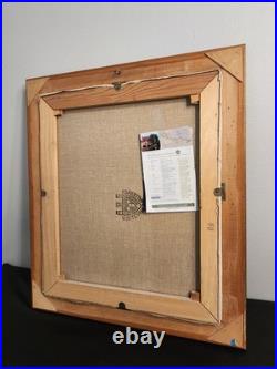 Peter Samberger Signed Original Painting Oil on Canvas 24×20 Vintage Framed