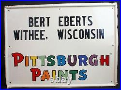 Pittsburgh Paints Single Sided Vintage Sign