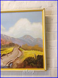 Possibly Vtg Likely Southwestern Signed Oil Canvas Mountain Landscape Painting