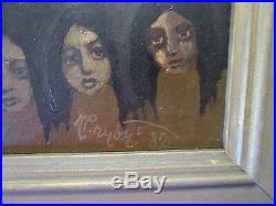 Przybys Vintage Painting Surreal Modernism Iconic Angels Deco Expressionism