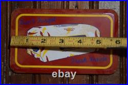RAINBO LASTING FRESHNESS BREAD STAMPED PAINTED METAL GROCERY SIGN 1950s VINTAGE