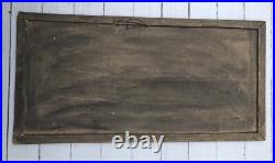 RARE VINTAGE 1980s 1990s BARBERSHOP HAIR CUT ADVERTISING SIGN HAND PAINTED 48x24