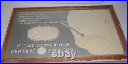 RARE Vintage GE GENERAL ELECTRIC Reverse Painting Store Display Sign MCM