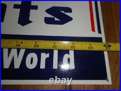 RARE Vintage NOS Original Armor Paints Metal Advertising Sign w Knight Graphic