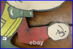 RARE Vintage Original 1940s/1950s HARDWARE HANK Die Cut Hand Painted Wood Sign