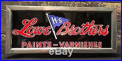RARE Vtg 30s 40s Lowe Brothers Light Up Lighted Advertising Paint Varnishes Sign