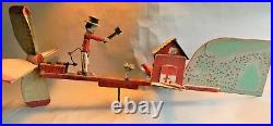 REDUCED! Vintage 1977 FOLK ART Carved & Painted WHIRLIGIG/Wood Chopper/ALVIN HALL