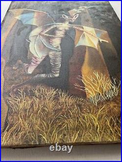 REMEDIOS VARO, Old painting oil on canvas, Signed, unframed good condition
