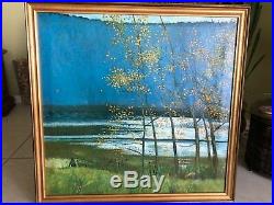 RENE GENIS French Artist, Vintage Mid Century Painting