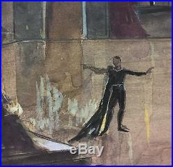 ROBERTO MONTENEGRO Famous Mexican Artist Original Signed Vintage Painting 1959