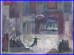 ROBERTO MONTENEGRO Mexican Artist Original Signed Vintage Painting 1959 LISTED