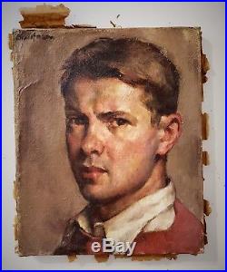 ROBERT BRACKMAN Signed Oil Canvas PAUL CADMUS Vintage Mid-Cen AMERICAN REALISM