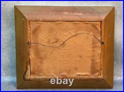 R. Lester Signed Original Oil Painting Winter Snow Cabin Landscape Vintage Art