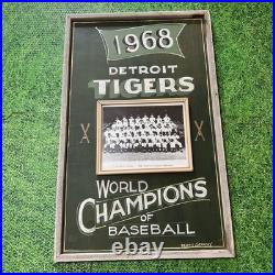 Rare 1968 Detroit Tigers Dennis Gerathy Hand Painted World Champs Sign Vintage Rare 1968 Detroit Tigers Dennis Gerathy Hand Painted World Champs Sign Vintage