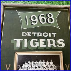 Rare 1968 Detroit Tigers Dennis Gerathy Hand Painted World Champs Sign Vintage