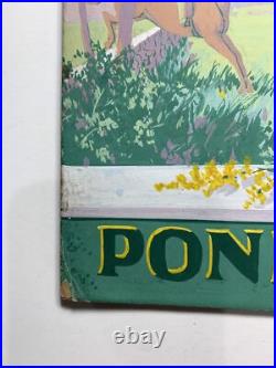 Rare Hand Painted Art Advertising Pond's Creams Signed Conradt Reverse Art Deco