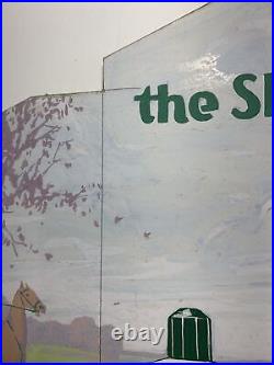 Rare Hand Painted Art Advertising Pond's Creams Signed Conradt Reverse Art Deco