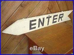 Rare Old Paint Original Early Enter Wood Arrow Sign Vintage Antique Folk Art