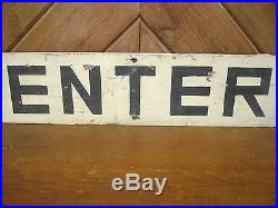 Rare Old Paint Original Early Enter Wood Arrow Sign Vintage Antique Folk Art