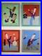 Rare Signed Appel 1995 Original Jazz Band Paintings-Set of 4-Abstract Music Art