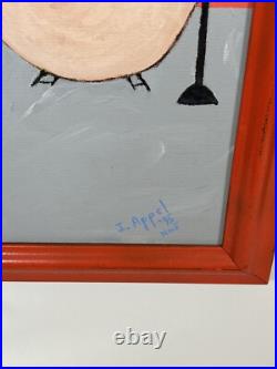 Rare Signed Appel 1995 Original Jazz Band Paintings-Set of 4-Abstract Music Art