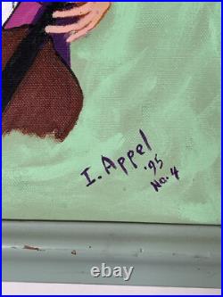 Rare Signed Appel 1995 Original Jazz Band Paintings-Set of 4-Abstract Music Art