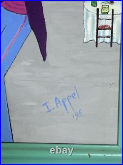Rare Signed Appel 1995 Original Jazz Band Paintings-Set of 4-Abstract Music Art