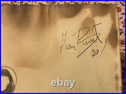 Rare Vintage Juan Benito Spanish Artis Signed Painting 1970 Unframed