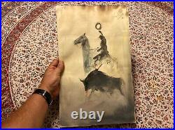 Rare Vintage Juan Benito Spanish Artis Signed Painting 1970 Unframed