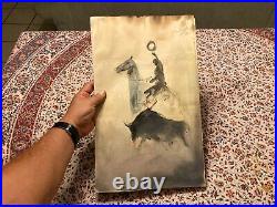 Rare Vintage Juan Benito Spanish Artis Signed Painting 1970 Unframed