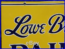 Rare Vintage LOWE BROTHERS PAINTS 2 Sided Porcelain Sign Mint! LOOK