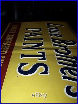 Rare Vintage LOWE BROTHERS PAINTS Sign Heavy Tin Sign 36X18