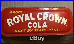 Rare Vintage Original RC Royal Crown Cola Painted Metal Country Store Sign