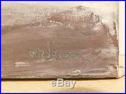 Rare Vtg 1962 W. R. Jaycox Spruce Peak Stowe VT Ski Mt Signed Canvas Oil Painting