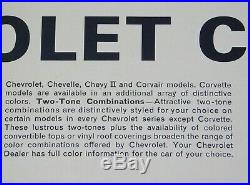 Rare Vtg 1966 Chevrolet Colors Dealership Showroom Paint Display Corvette Impala